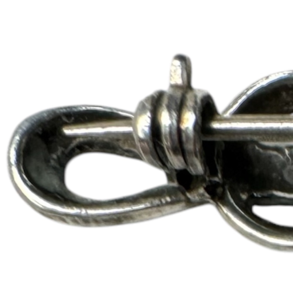 Hallmarked Silver Celtic Infinity Knot Bar Brooch - image 7